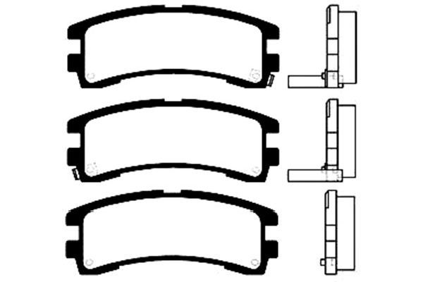 KAVO PARTS Комплект тормозных колодок, дисковый тормоз BP-6553